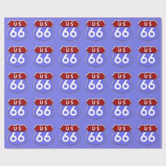 Papier Cadeau Route légendaire 66 Route Signal Cadeau (Plat)