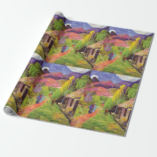 Papier Cadeau Route Paul Gauguin à Tahiti Vintage Beaux-Arts