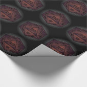 Papier Cadeau roux noir roux 20 dice ttrpg d&d (Coin)