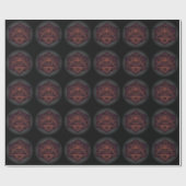 Papier Cadeau roux noir roux 20 dice ttrpg d&d (Plat)