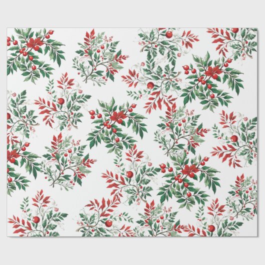 Papier Cadeau Rowan de Noël (Plat)