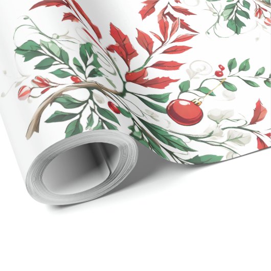 Papier Cadeau Rowan de Noël (Coin rond)