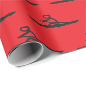 Papier Cadeau Rowing Stickman (Coin rond)