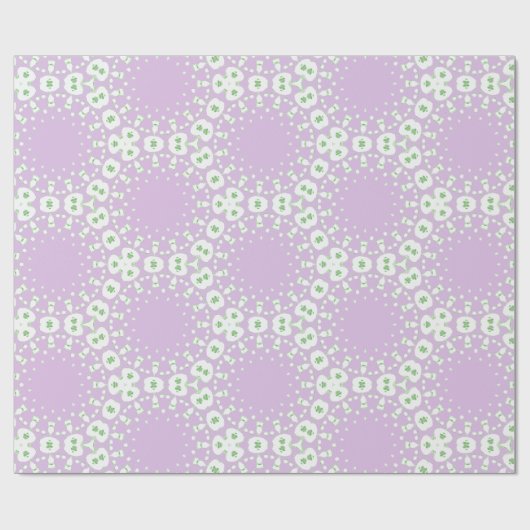 Papier Cadeau Roxy Jaguar Links in Lilac and Green (Plat)