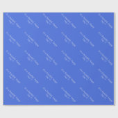 Papier Cadeau Royal Blue 4169E1 - Message personnalisé ou vide (Plat)