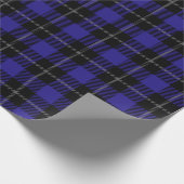 Papier Cadeau Royal Blue Black Plaid (Coin)