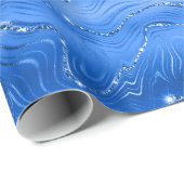 Papier Cadeau Royal Blue de luxe (Coin rond)