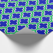 Papier Cadeau Royal Blue Emerald Green What XL Marocain #4DS (Coin)