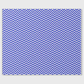 Papier Cadeau Royal Blue et Blanc Grand Chevron Motif V (Plat)