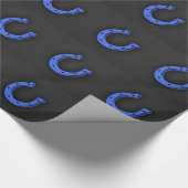 Papier Cadeau Royal Blue Horseshoe (Coin)