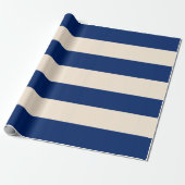Papier Cadeau Royal Blue Stripes (Déroulé)