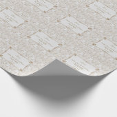 Papier Cadeau Royal Fleur-de-Lis Art déco Gold White Mariage des (Coin)