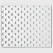 Papier Cadeau Royal Glam Silver Crown Princesse White Vip (Plat)