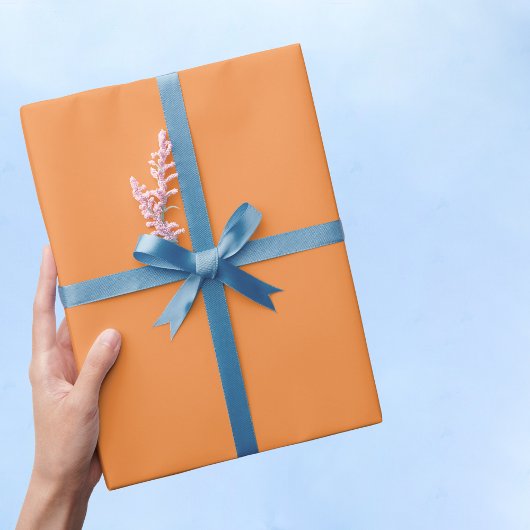 Papier Cadeau Royal orange couleur solide