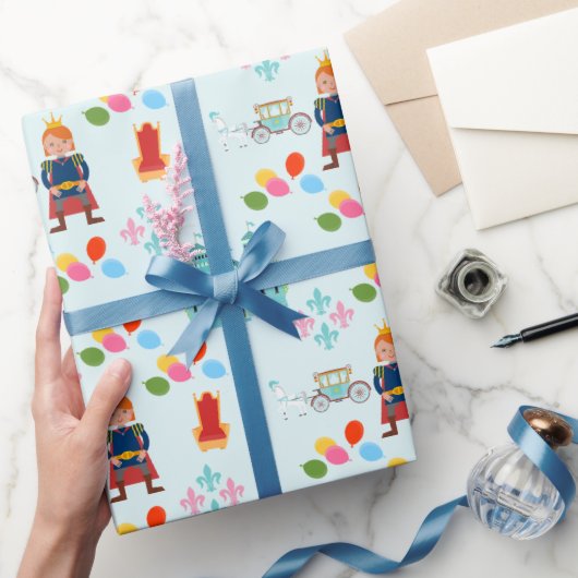 Papier Cadeau Royal Prince Boy fête d'anniversaire (Cadeaux)