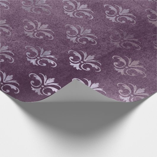 Papier Cadeau Royal Princess Amethyst Purple Fleur-de-lis (Coin)