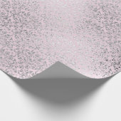 Papier Cadeau Royal Princess Pink Silver Damask brillant (Coin)