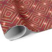 Papier Cadeau Royal Red & Gold (Coin rond)