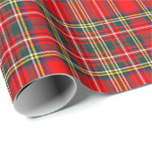 Papier Cadeau Royal Stewart Clan Tartan Plaid (Coin rond)