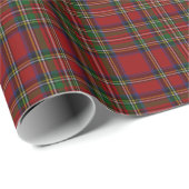 Papier Cadeau Royal Stewart Tartan Motif traditionnel (Coin rond)