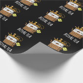 Papier Cadeau Royal tea Funny Tea Pun Dark BG (Coin)