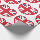 Papier Cadeau Royaume-Uni Union Jack Flag Heart (Coin)