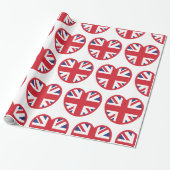 Papier Cadeau Royaume-Uni Union Jack Flag Heart (Déroulé)