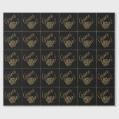 Papier Cadeau RPG Game On | Gold Tabletop PnP Role Player Dice (Plat)