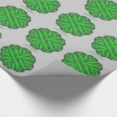 Papier Cadeau Ruban aux fleurs vertes par Kenneth Yoncich (Coin)