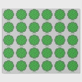 Papier Cadeau Ruban aux fleurs vertes par Kenneth Yoncich (Plat)