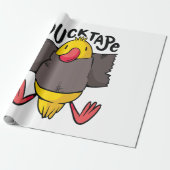 Papier Cadeau Ruban Canard Drôle (Déroulé)
