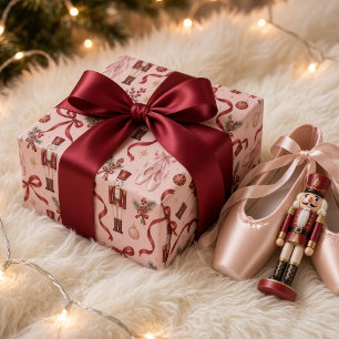 Papier Cadeau Ruban de chaussures de pointe de ballet Casse-Nois