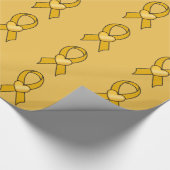 Papier Cadeau Ruban de conscience de Cancer d'enfance avec le (Coin)