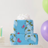 Papier Cadeau Ruban de sensibilisation bleu