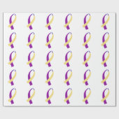 Papier Cadeau Ruban de sensibilisation (cancer de la vessie) (Plat)