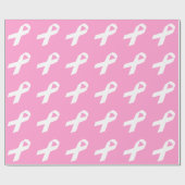 Papier Cadeau Ruban de sensibilisation en rose (Plat)