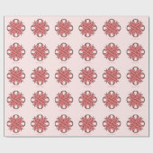 Papier Cadeau Ruban de trèfle rose par Kenneth Yoncich (Plat)