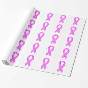 Papier Cadeau Ruban du Cancer du Sein
