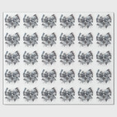Papier Cadeau Ruban métallique argenté avec faux scintillements (Plat)