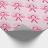 Papier Cadeau Ruban Rose D'Espoir Papier Enveloppant Rose (Coin)