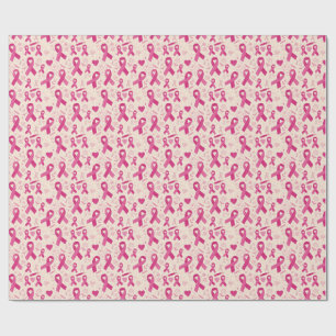 Papier Cadeau ruban rose sensibilisation au cancer du sein