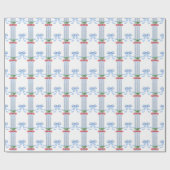 Papier Cadeau Ruban Rouge Cerises (Plat)