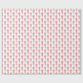 Papier Cadeau Ruban Rouge | Noël Coquette (Plat)