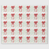 Papier Cadeau Ruban sur pierres vertes (Plat)