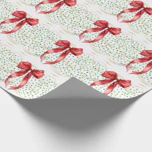Papier Cadeau Ruban sur pierres vertes