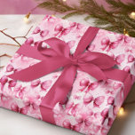 Papier Cadeau Rubans à nœuds coquettes roses élégants et fantais<br><div class="desc">Parfait pour les mariages, les enterrements de vie de jeune fille, les baby showers, les anniversaires et autres occasions spéciales qui appellent un mélange d'élégance ultra-féminine et de charme ludique, ce motif de nœud coquet enchanteur est garanti pour captiver et ravir les destinataires de tous âges. Son design délicat apporte...</div>