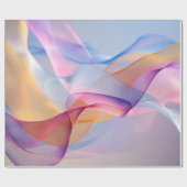 Papier Cadeau Rubans colorés abstraits ondoyants (Plat)