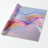 Papier Cadeau Rubans colorés abstraits ondoyants (Déroulé)