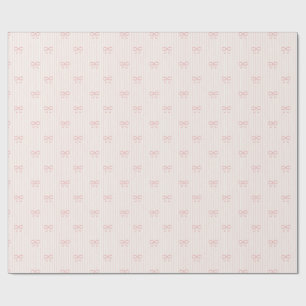 Papier Cadeau Rubans de Balletcore Rose Tendre
