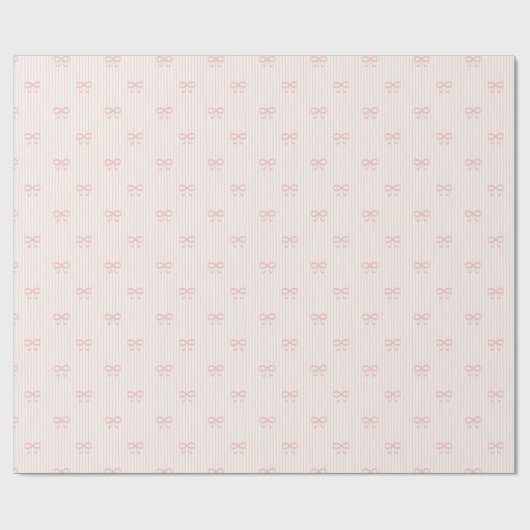 Papier Cadeau Rubans de Balletcore Rose Tendre (Plat)